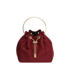 Mini bag bordeaux con manico oro, Primadonna, 261751126LYBORDUNI, 001a