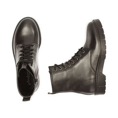 Anfibi neri in pelle, Primadonna, 22B810802PENERO035, 003 preview