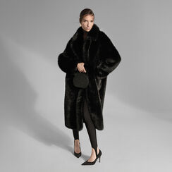 Bolso de mano negro en microfibra con piedras, Primadonna, 261124356MPNENEUNI, 002 preview