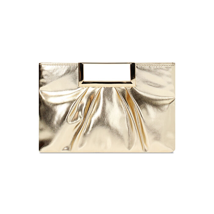 Pochette donna oro in laminato, Primadonna, 255126258LMOROGUNI