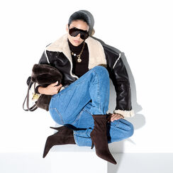 Peau lainée brun foncé avec détails sophistiqués, Primadonna, 26B424101EPMOROL, 002a