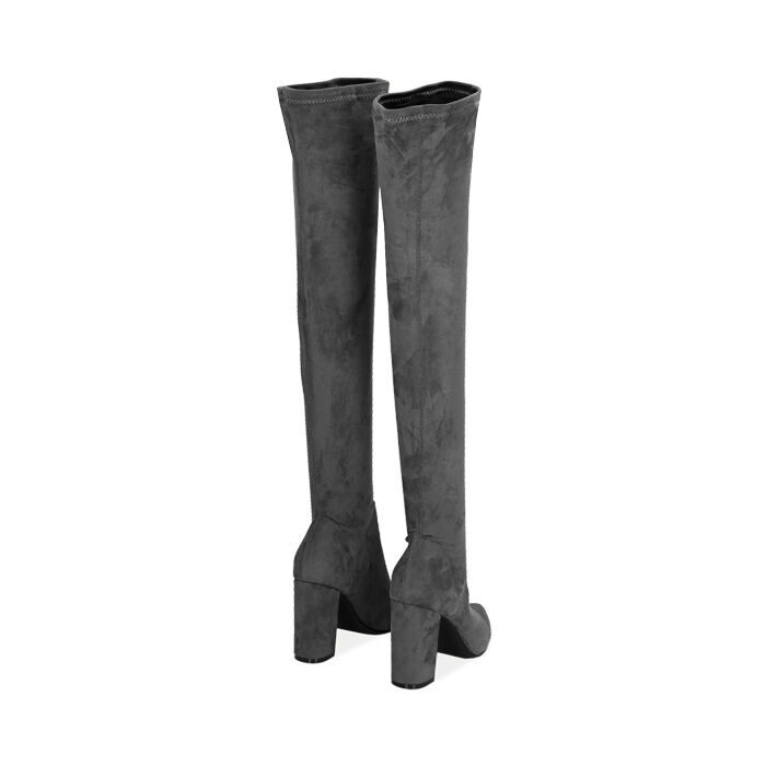 Mosqueteras para mujer grises en microfibra, tacón 9 cm | Primadonna  Collection \