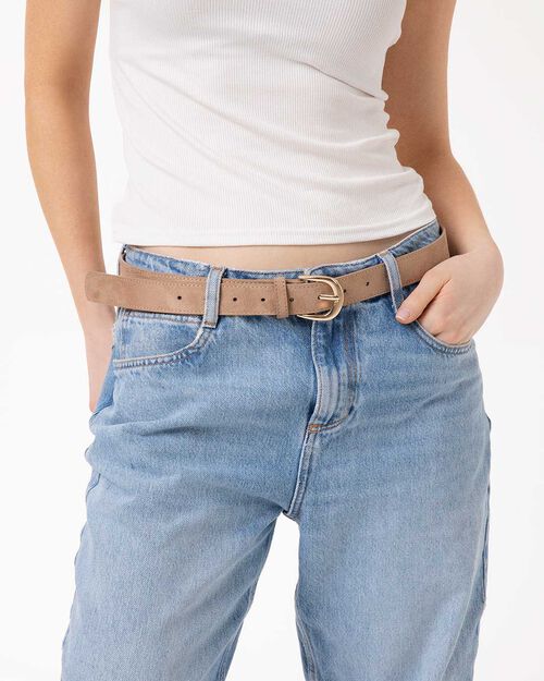 Cinture taupe con fibbia elegante, TAUPE