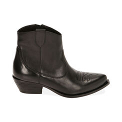 ZAPATOS BOTAS CAÑA CORTA PIEL NERO, Nouvelle Collection Chaussures, 21B814104PENERO035, 001 preview