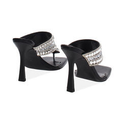 Mules open toe nero-argento tacco 10 cm, Primadonna, 273237002ETNEAR035, 005 preview