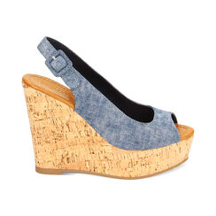 Zeppe jeans in sughero, Ultime occasioni, 234907982TSJEAN041, 001 preview