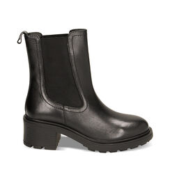 WOMEN SHOES BEATLES LEATHER NERO, Primadonna, 22N577205PENERO035, 001a