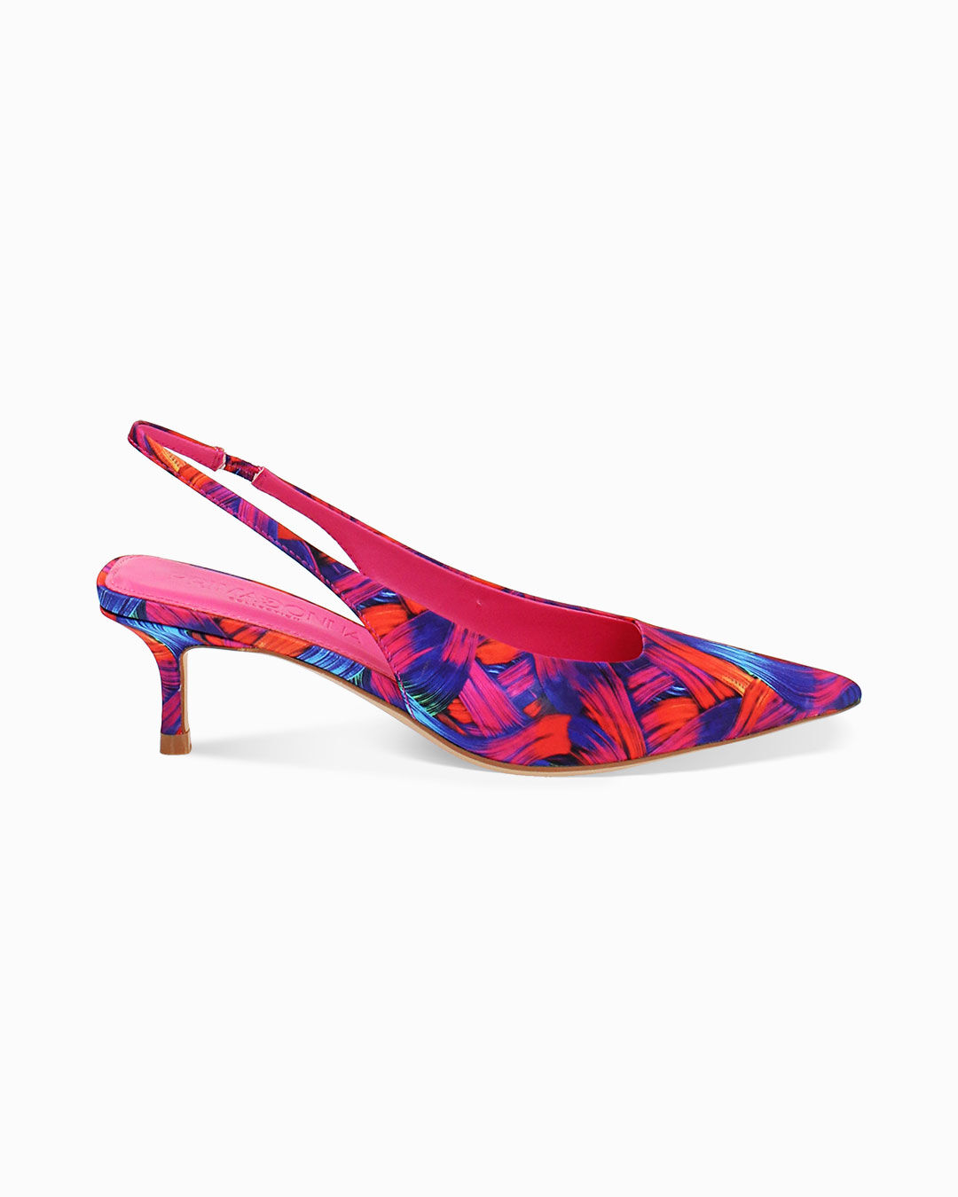 Décolleté slingback donna multicolor, tacco 5 cm