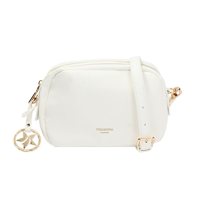 Borsa a tracolla donna bianca, Primadonna, 255705312EPBIANUNI