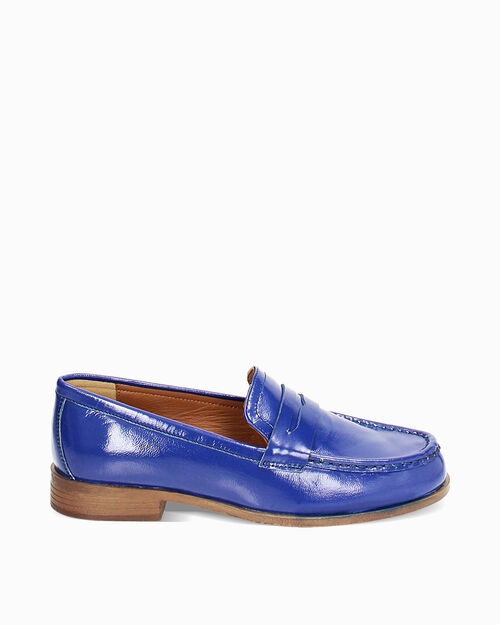 Mocassini blu in naplak, 