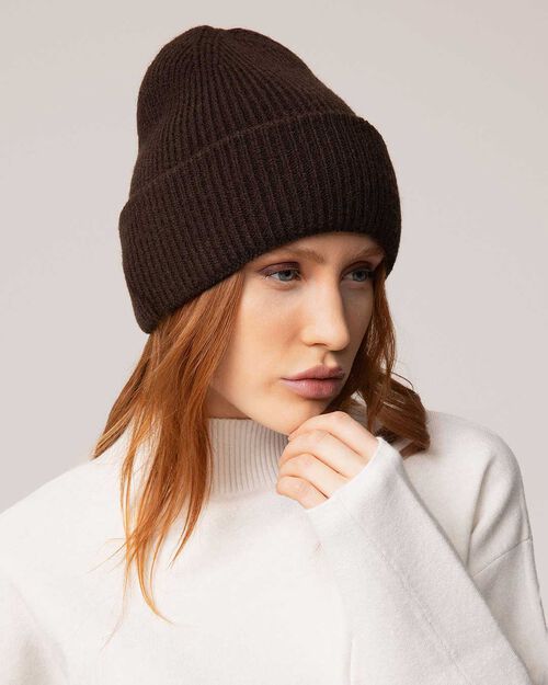 Bonnet marron fonc&eacute;, DK BROWN