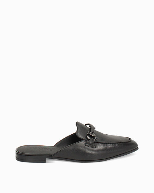 Sabot donna neri in pelle, BLACK