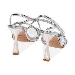 Sandali argento laminato, tacco 9,5 cm, Primadonna, 212100107LMARGE036, 003 preview