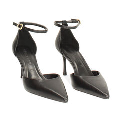 Décolleté open shank nere con tacco di 7,5 cm, Primadonna, 262178010EPNERO040, 003 preview