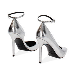 D&eacute;collet&eacute; open shank argento con tacco 10,7 cm, Primadonna, 262102021LMARGE036, 006 preview