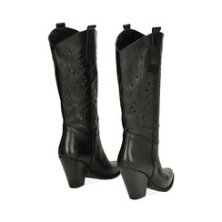 Botas negras de cuero básicas, Primadonna, 23L615005PENERO037, 003 preview