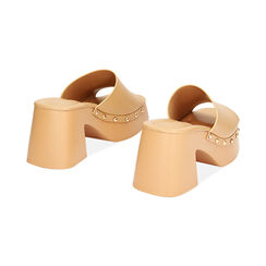 Zoccoli camel, tacco 8,2 cm, Primadonna, 232125605EPCAME035, 003 preview