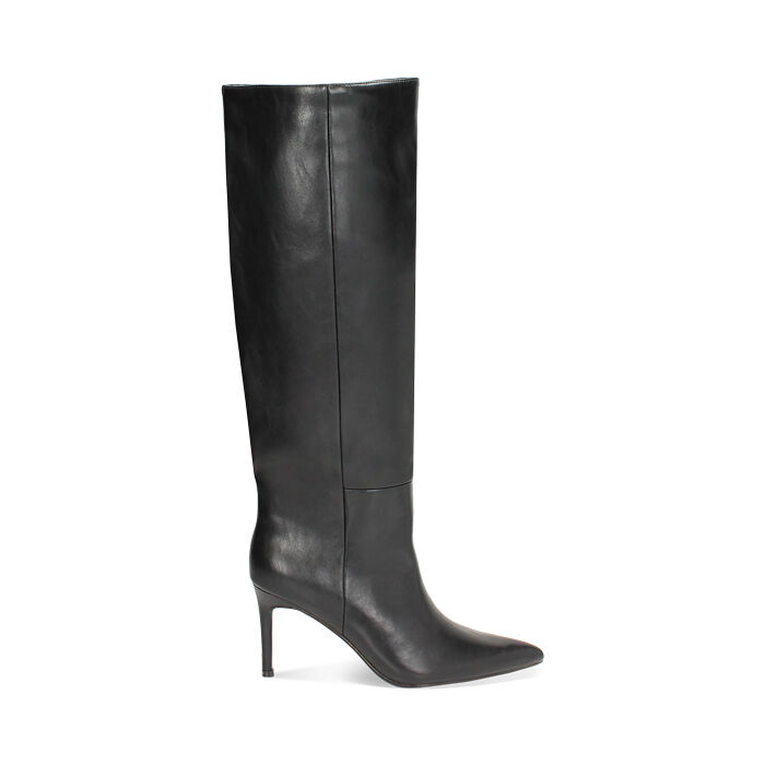 Stivali neri con tacco di 8,2 cm per uno stile audace, Primadonna, 264966601EPNERO036