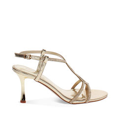Sandales dor&eacute;es avec talon de 7,5 cm, Primadonna, 274979298LPOROG035, 001a