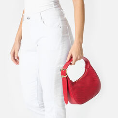 Mini bag donna rossa intrecciata, Primadonna, 255125841EIROSSUNI, 003 preview