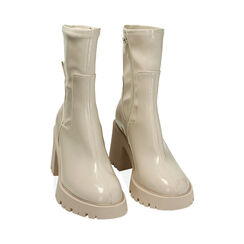 Ankle boots panna in naplak, tacco 8,5 cm, Primadonna, 22N323189NPPANN036, 002 preview