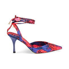 D&eacute;collet&eacute; slingback blu-rosso tacco 8,5 cm, Primadonna, 272100805RSBLRO035, 001 preview