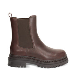 Boots Beatles brun foncé avec talon de 5 cm, Primadonna, 260624910EPMORO035, 001a