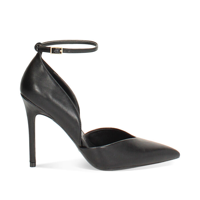 Chaussure &agrave; cambrure ouverte noire pour femme avec talon de 10,7 cm, Primadonna, 262102031EPNERO035