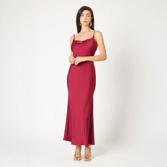 Vestido de mujer color burdeos, Primadonna, 25C910002TSBORDM, 002a