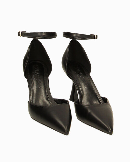 WOMEN SHOES OPEN SHANK SYNTHETIC NERO, BLACK