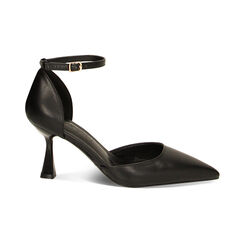 Décolleté Open Shank nere, tacco 8 cm, Primadonna, 234934819EPNERO035, 001 preview