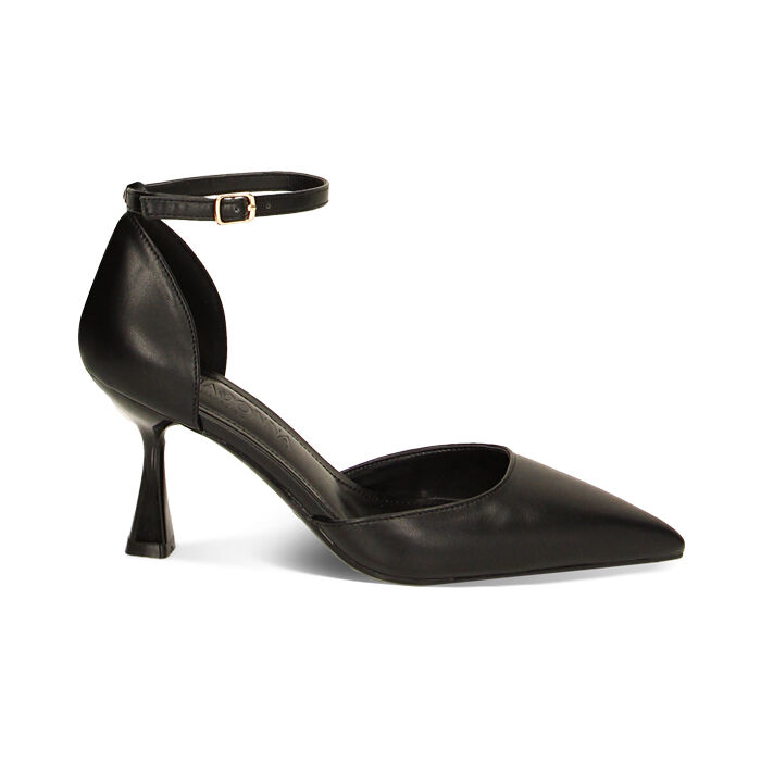 Décolleté Open Shank nere, tacco 8 cm, Primadonna, 234934819EPNERO035