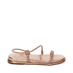 Sandalias bajas rosa-oro en laminado con piedras, Primadonna, 234991501LPRAOR035, 001a