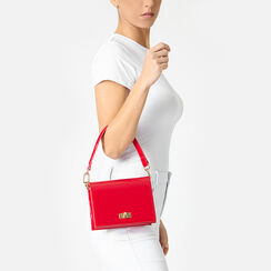 Borsa donna a tracolla rossa in vernice, Primadonna, 255126053VEROSSUNI, 002 preview