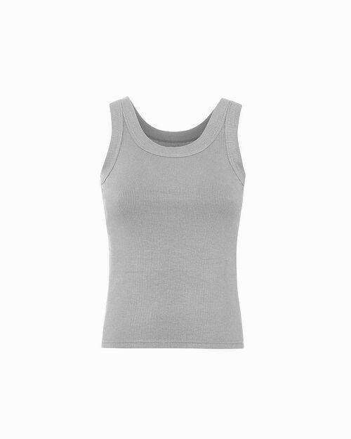 Canotta grigia con dettagli chic, GREY