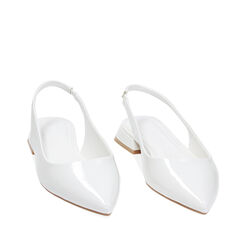 Ballerine slingback bianche in naplack, Primadonna, 234906966NPBIAN035, 002a