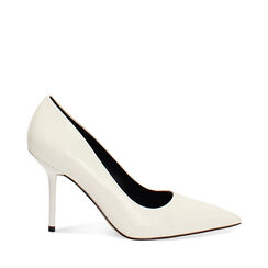 Escarpins blancs brillants avec talon de 9,5 cm, Primadonna, 26M761604EUBIAN035, 001a