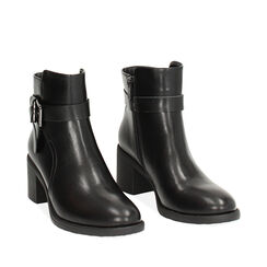 Tronchetto nero con fibbietta, Primadonna, 243069065EPNERO035, 002a