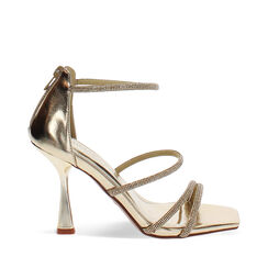 Sandales dor&eacute;es avec talon de 9,5 cm, Primadonna, 274912910LPOROG035, 001a