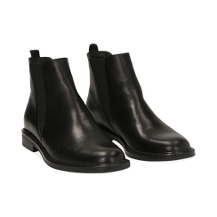 Chelsea boots neri in vera pelle, Stivaletti, 147729504PENERO036, 002 preview