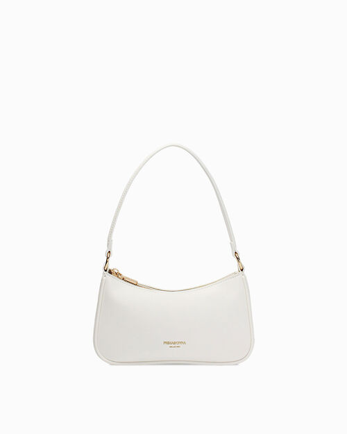 Mini bag bianca con tracolla removibile, WHITE