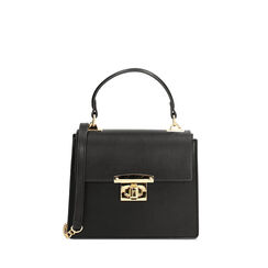 Mini bag nera con tracolla removibile, Borse, 275126769EPNEROUNI, 001a