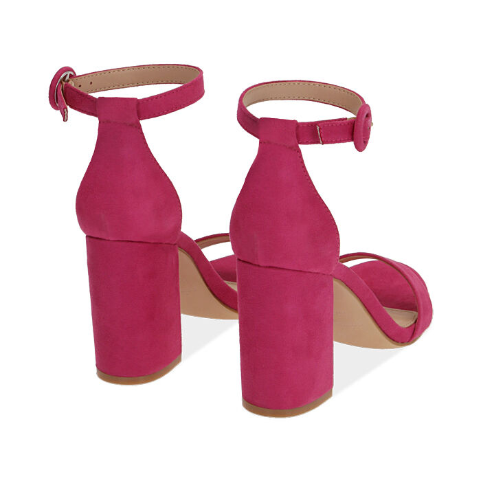 Sandali fucsia tacco basso clearance
