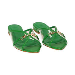 Sandali flat verdi in pvc, Primadonna, 192114103EPVERD036, 002 preview