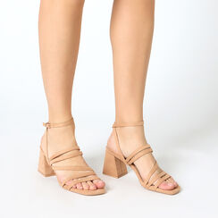 Sandalia con tacón mujer taupe básico, Primadonna, 254916707MFTAUP035, 002 preview