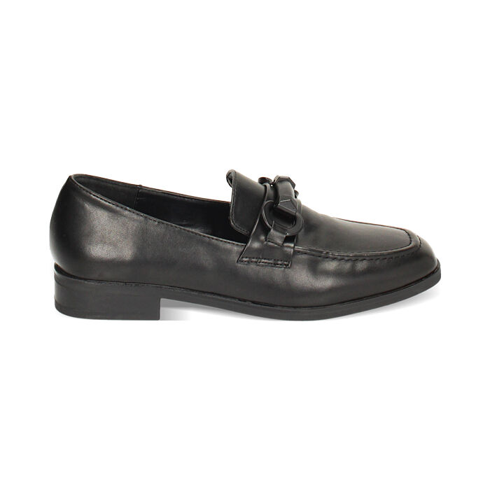 Mocassin noir slim, Primadonna, 244986013EPNERO036