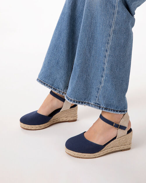 Campesine blu tacco 7 cm, BLUE