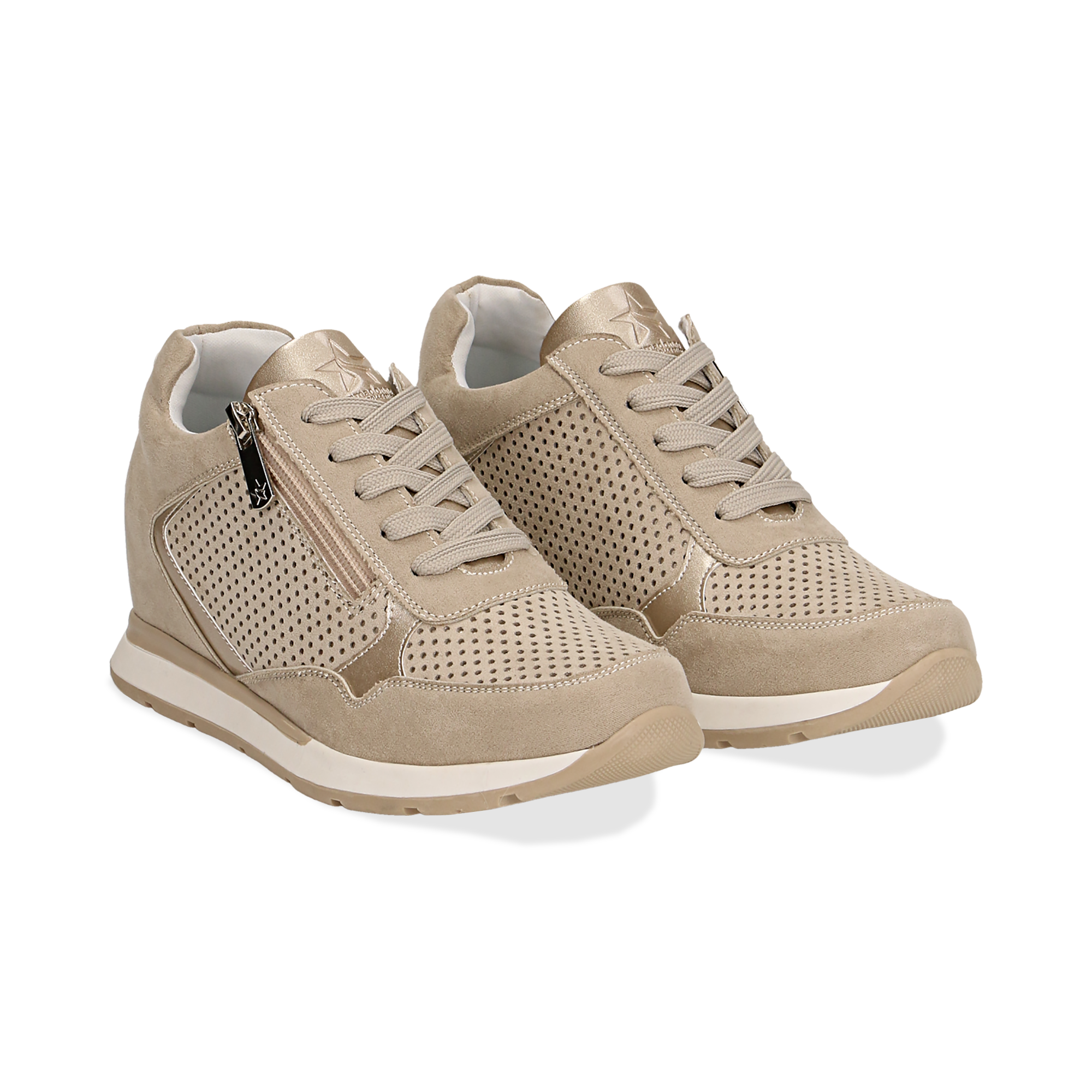 sneakers donna beige