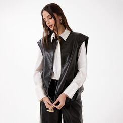 Gilet testa di moro con eleganti dettagli, Primadonna, 276551026EPMOROM, 002a