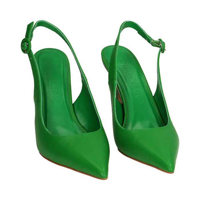 Slingback donna verdi, tacco 9,5 cm | Primadonna Collection